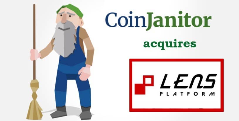 LENS platform crypto acquired by CoinJanitor